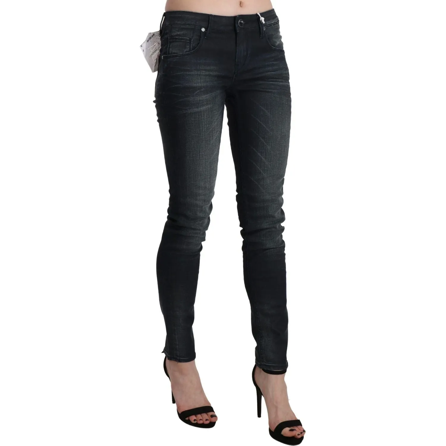 Acht Chic Blue Washed Skinny Denim Jeans