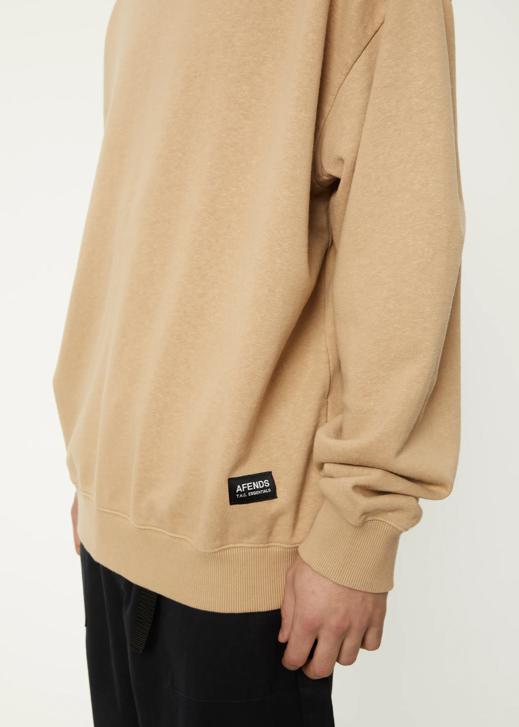 AFENDS Mens Indica - Crew Neck Jumper - Tan