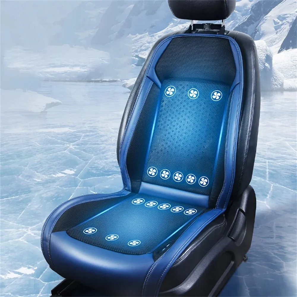 Airflow Comfort Ride Car Seat - Ventilated Cooling Seat Cover with Massage