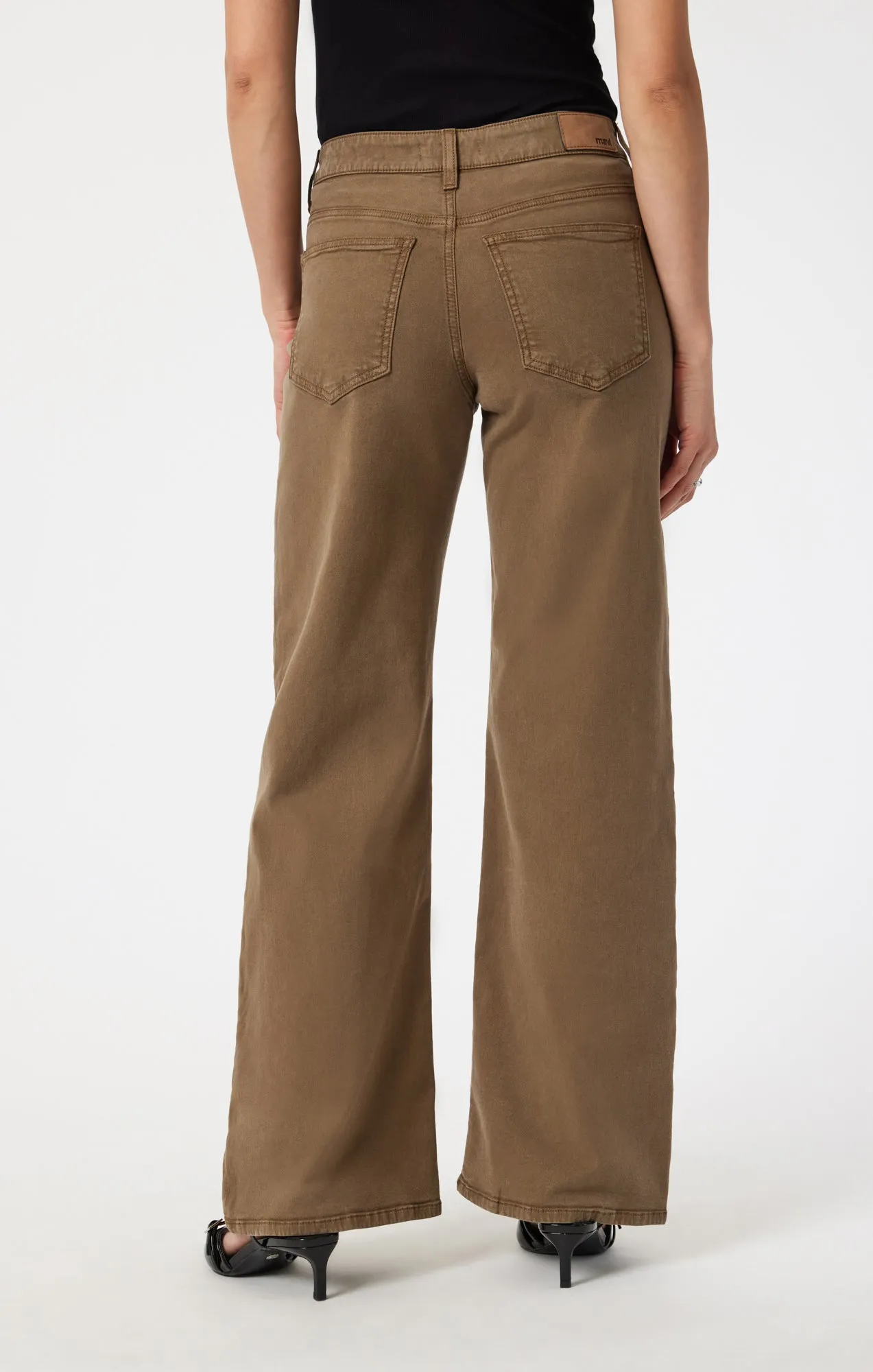 ALENA WIDE LEG IN BRINDLE LUXE TWILL