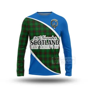 Anstruther Family Crest Tartan Long Sleeve T-Shirt Celebrate Saint Andrew's Day in Style