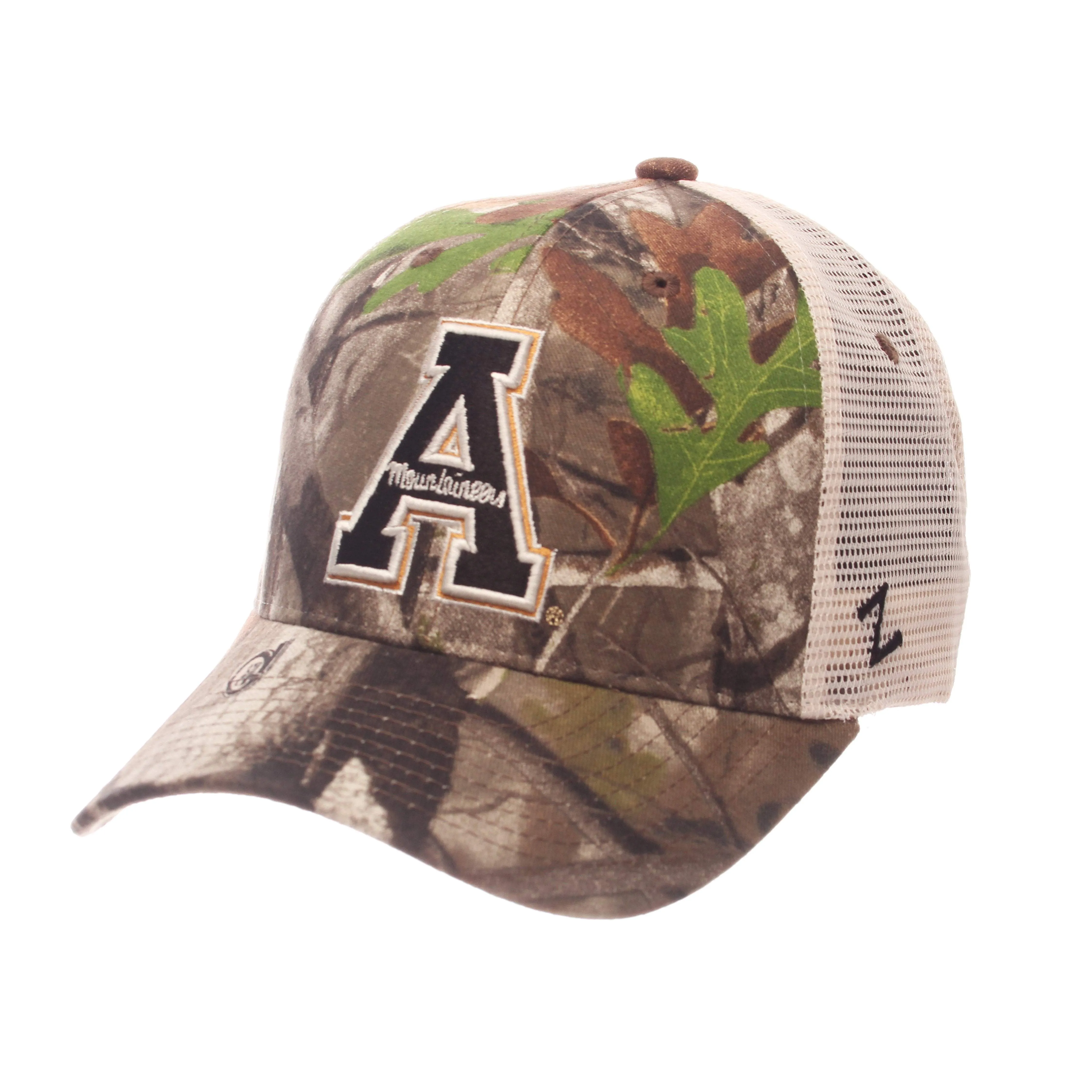 Appalachian State Mountaineers Zephyr Next Camo Mesh Adj. Staple Trucker Hat Cap