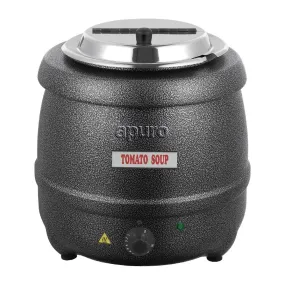 Apuro 10L Graphite Grey Soup Kettle with Lid