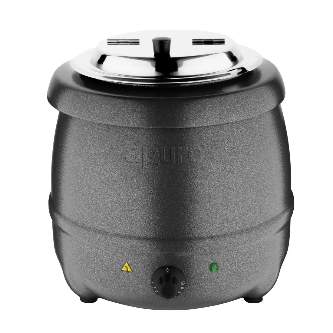 Apuro 10L Graphite Grey Soup Kettle with Lid