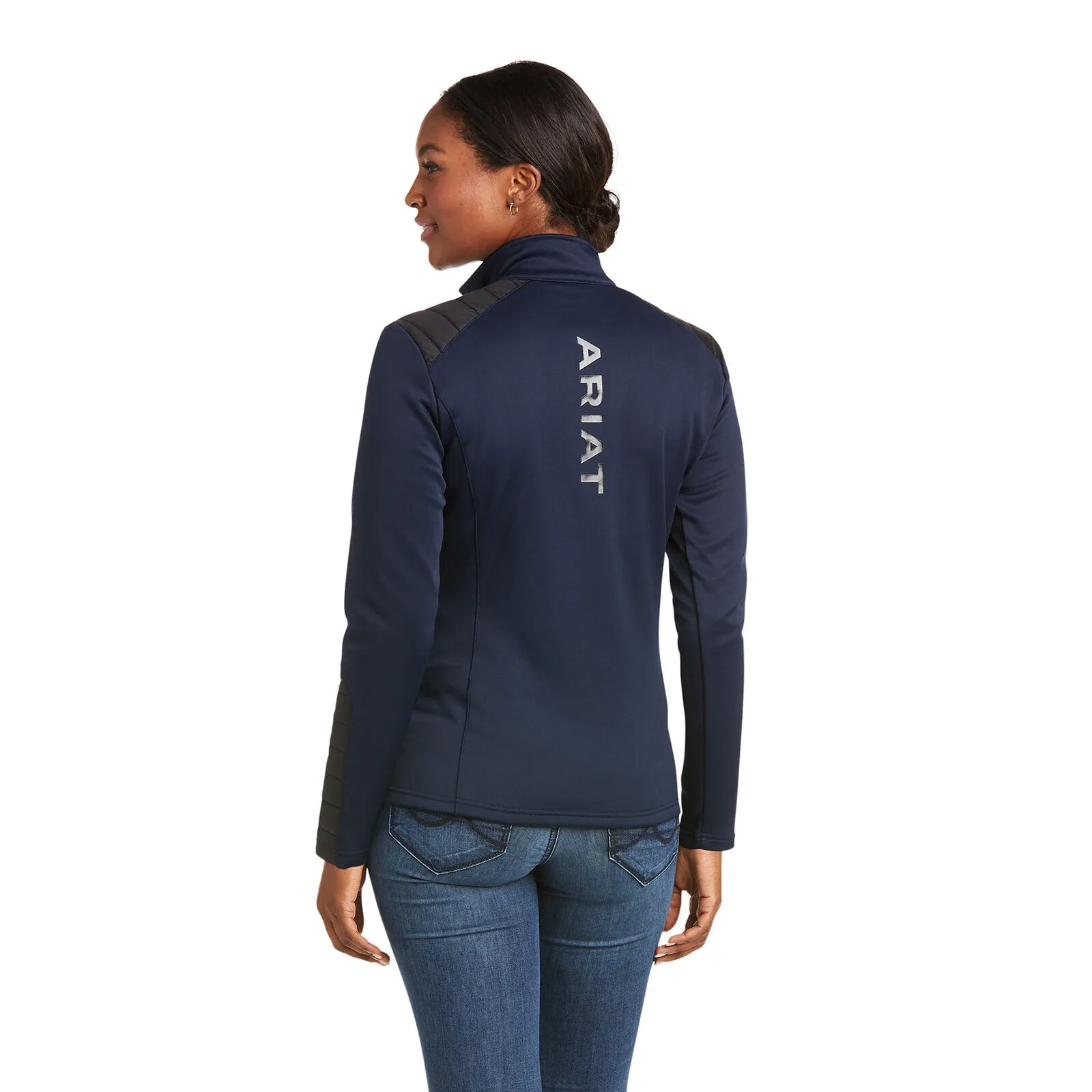 Ariat Ladies Ismay 1/2 Dark Sapphire Zip Sweatshirt.