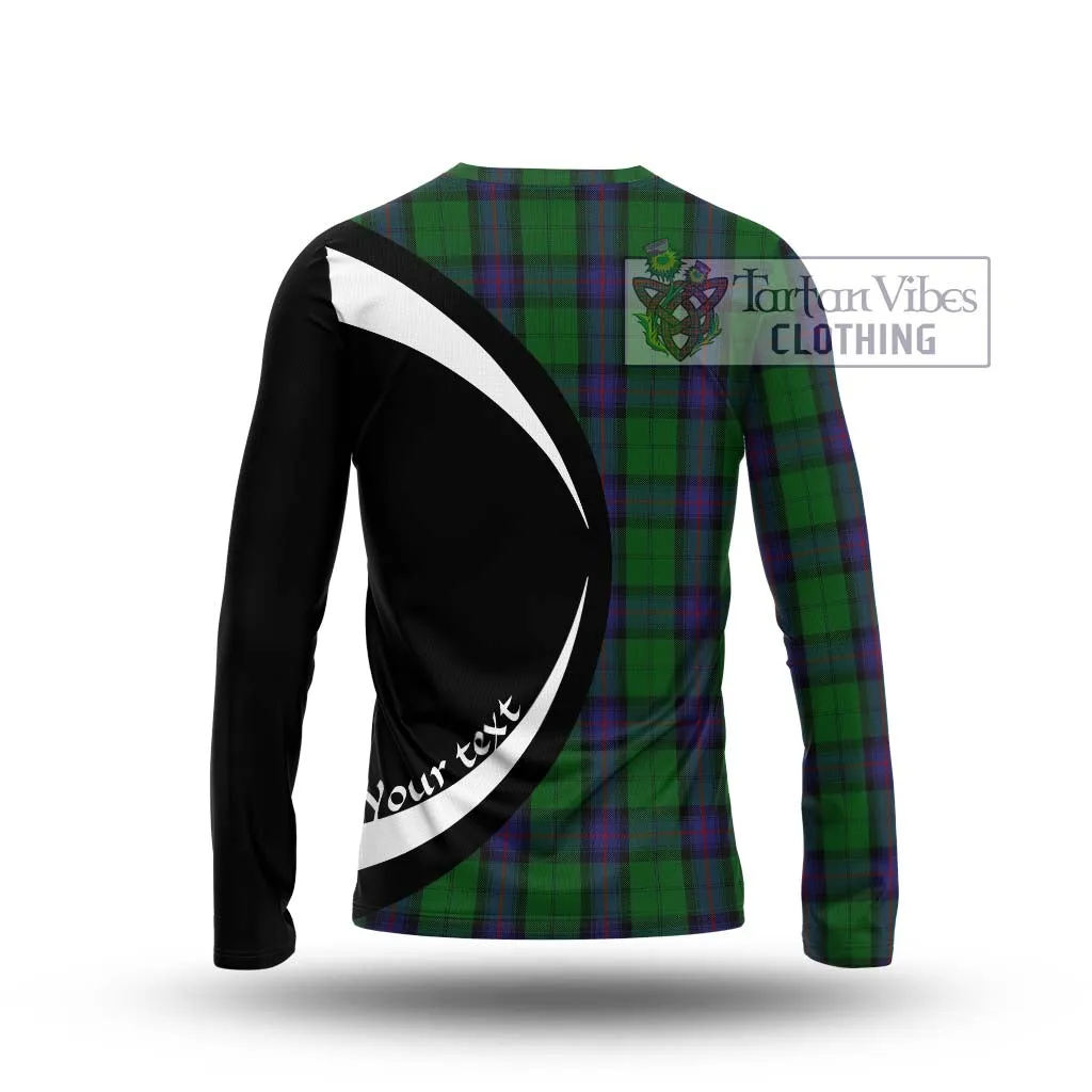 Armstrong Tartan Long Sleeve T-Shirt with Family Crest Circle Style