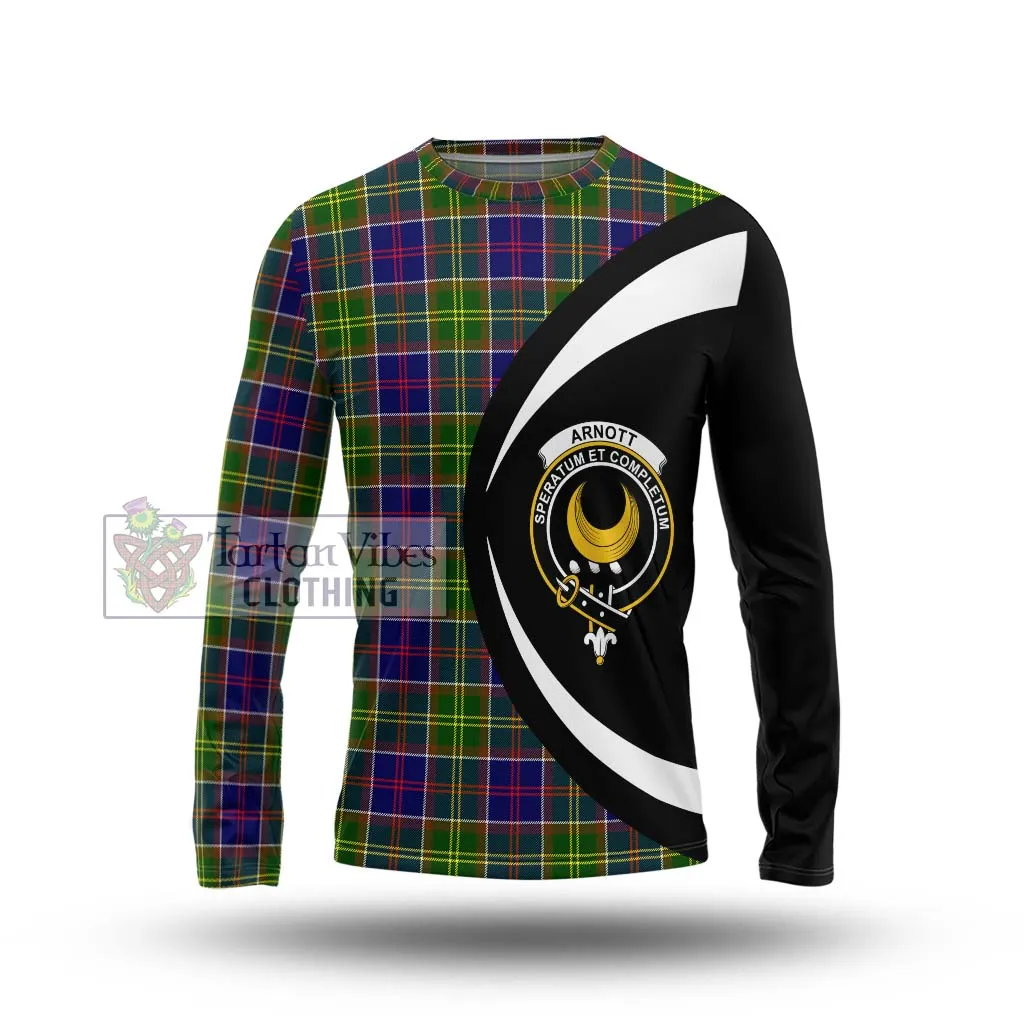 Arnott Tartan Long Sleeve T-Shirt with Family Crest Circle Style