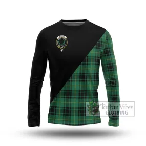 Arthur Ancient Tartan Long Sleeve T-Shirt with Family Crest and Military Logo Style