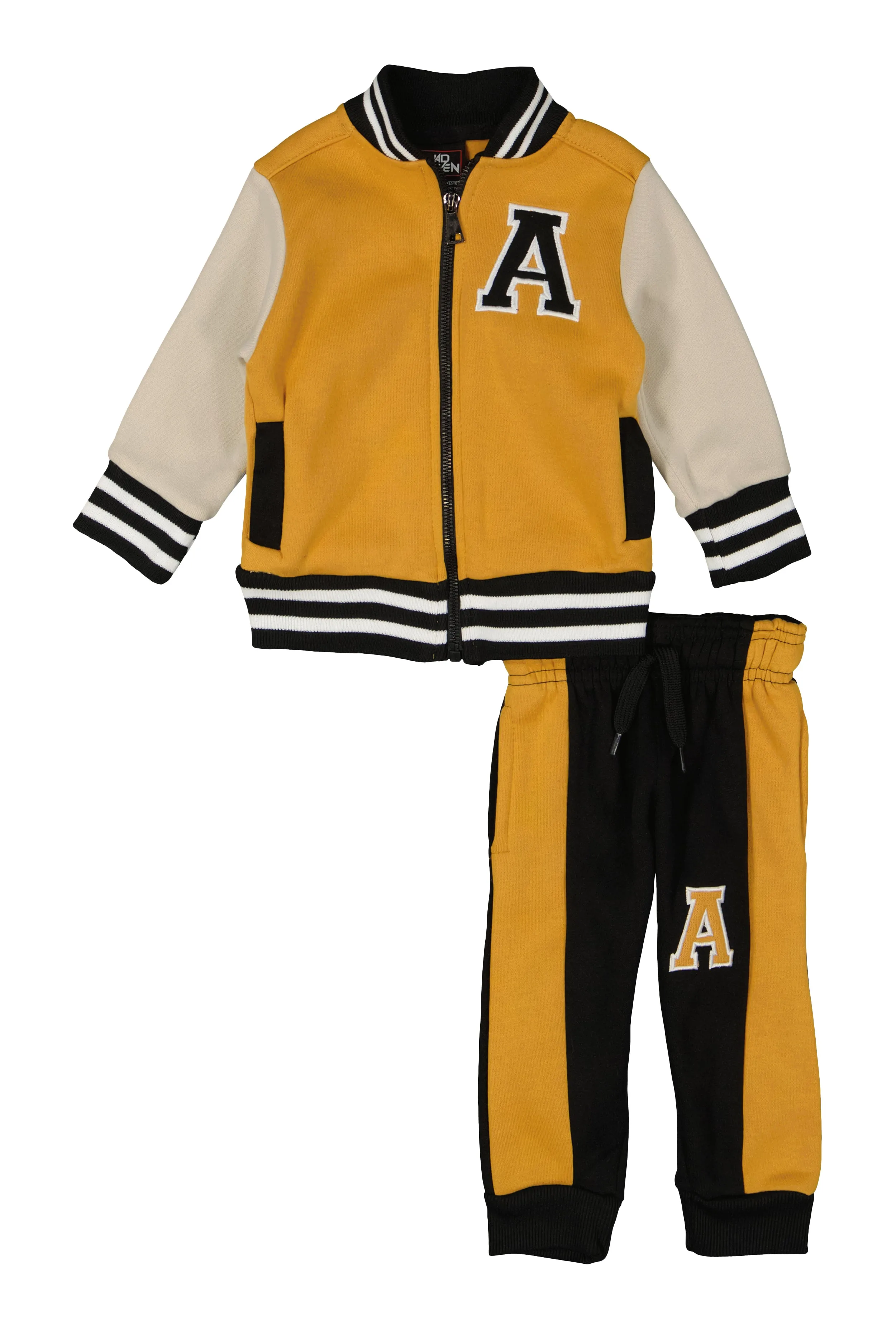 Baby Boys 12-24M Zip Front Letterman Jacket and Joggers