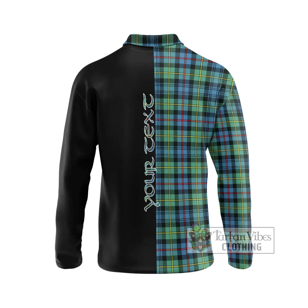 Bailey Ancient Tartan Long Sleeve Polo Shirt with Family Crest and Half Of Me Style