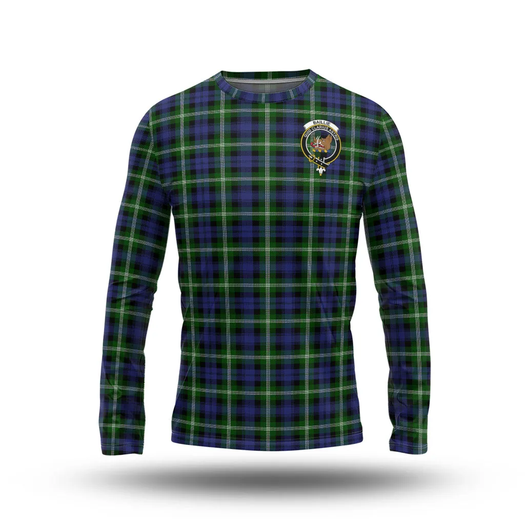 Baillie (Bailey) Tartan Long Sleeve T-Shirt with Family Crest