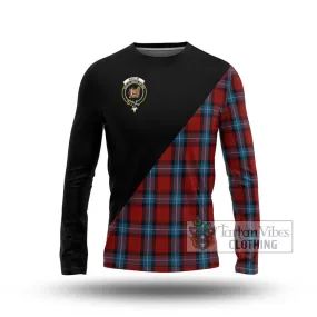 Baillie of Polkemmet Red Tartan Long Sleeve T-Shirt with Family Crest and Military Logo Style