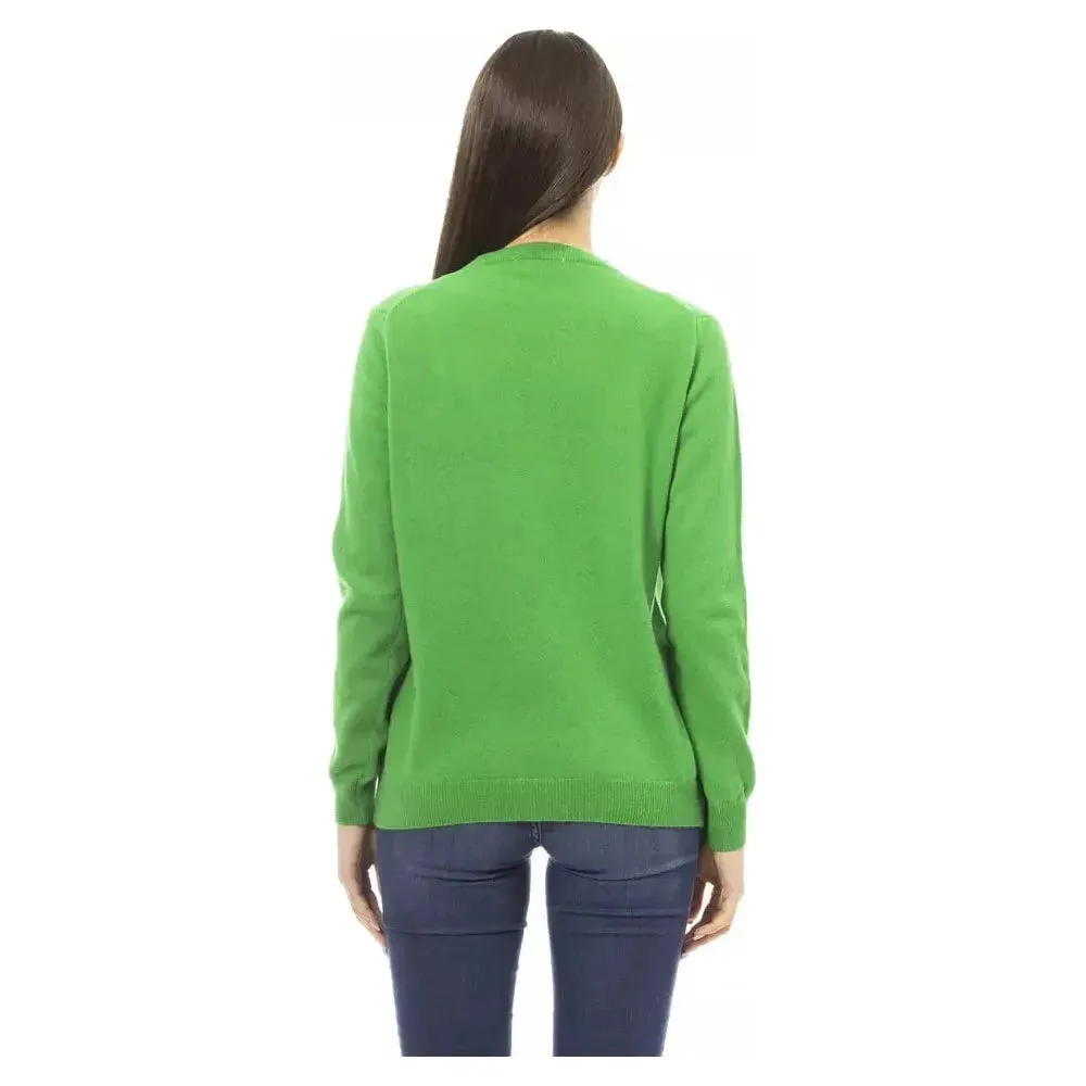 Baldinini Trend Green Wool Women Sweater