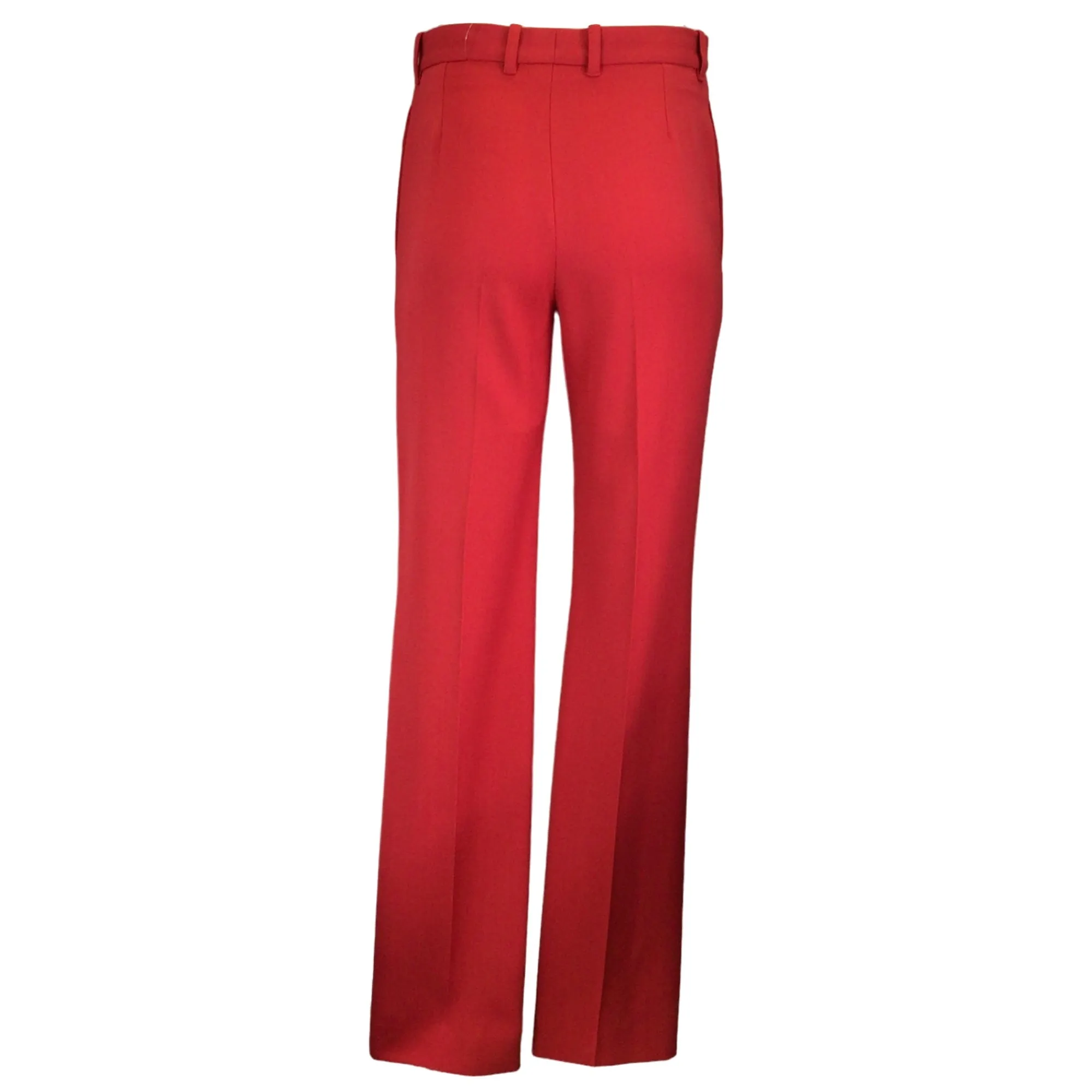 Balenciaga Red 2019 Pleat-Front Tailored Wool Pants