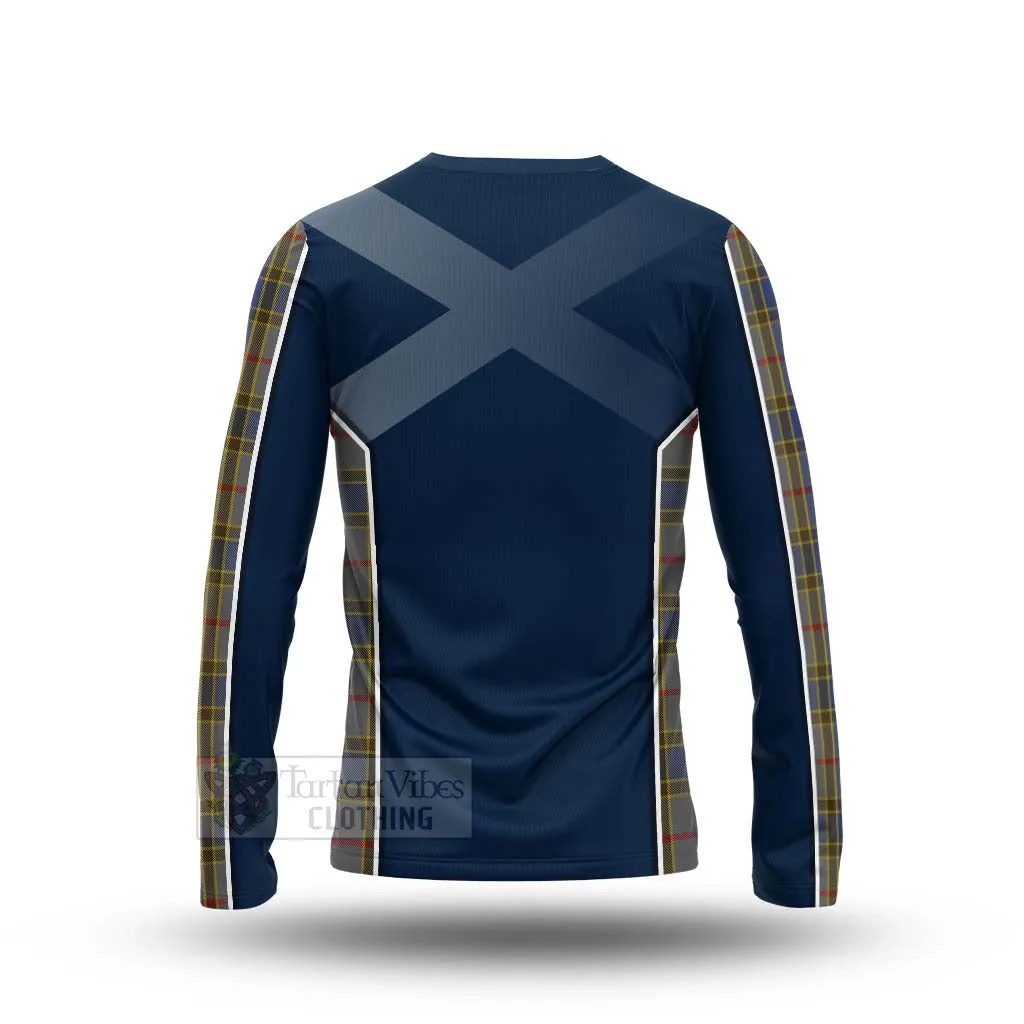 Balfour Tartan Long Sleeve T-Shirt with Family Crest and Scottish Thistle Vibes Sport Style