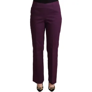 BENCIVENGA Elegant Violet High Waist Tapered Pants