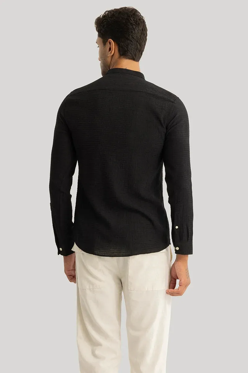 Benedetta Black Textured Shirt