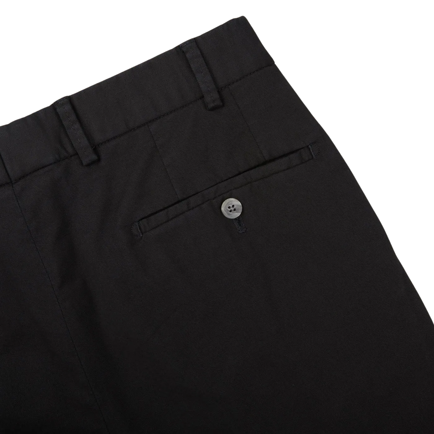 Black Cotton Stretch Regular Fit Chinos