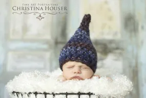 Blue Jean Newborn Gnome Hat