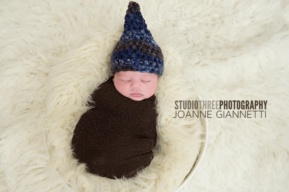 Blue Jean Newborn Gnome Hat