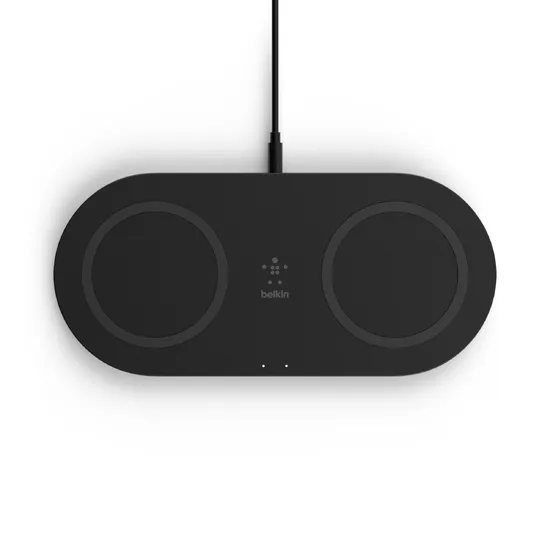 BoostCharge 15W Dual Wireless Charging Pads — Black