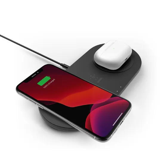 BoostCharge 15W Dual Wireless Charging Pads — Black