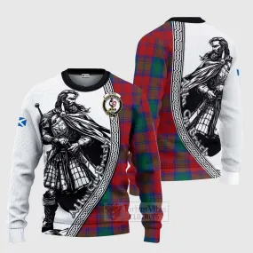 Byres (Byses) Tartan Clan Crest Knitted Sweater with Highlander Warrior Celtic Style