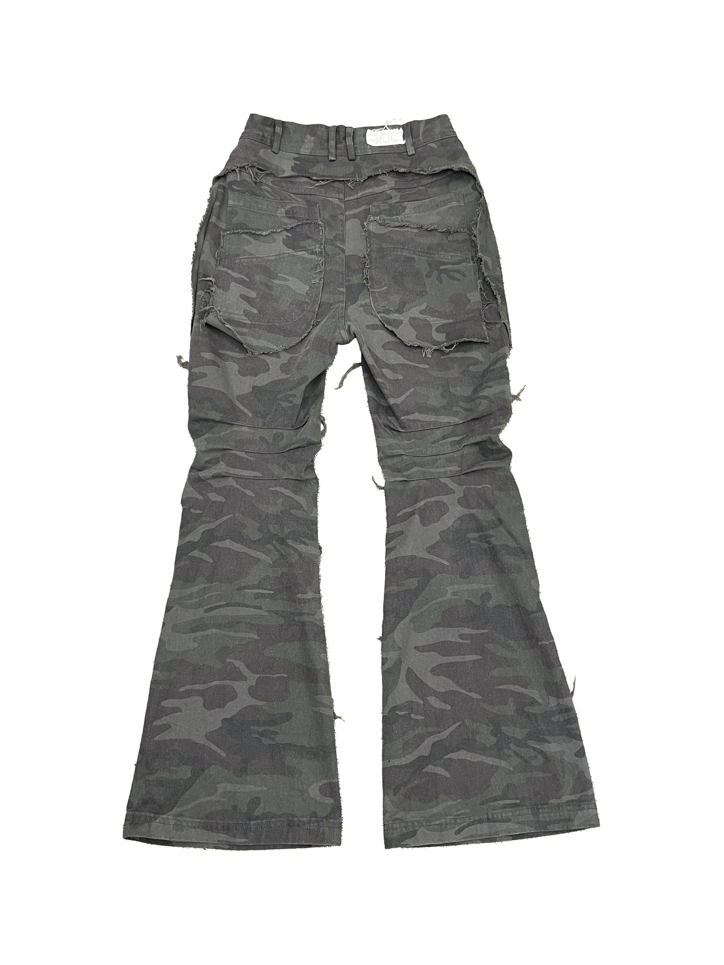 Camo denim pants