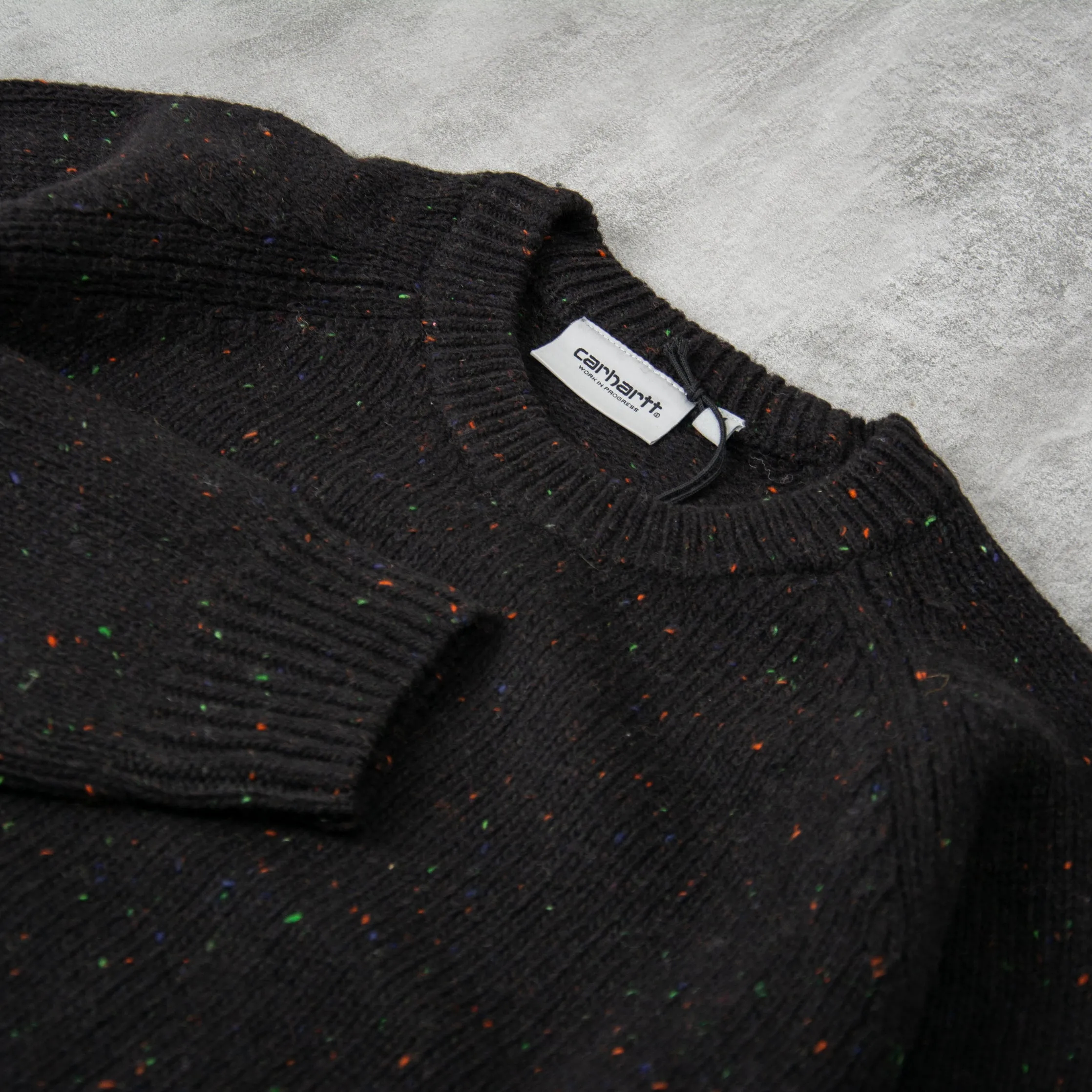 Carhartt WIP Anglistic Sweater - Speckled Black