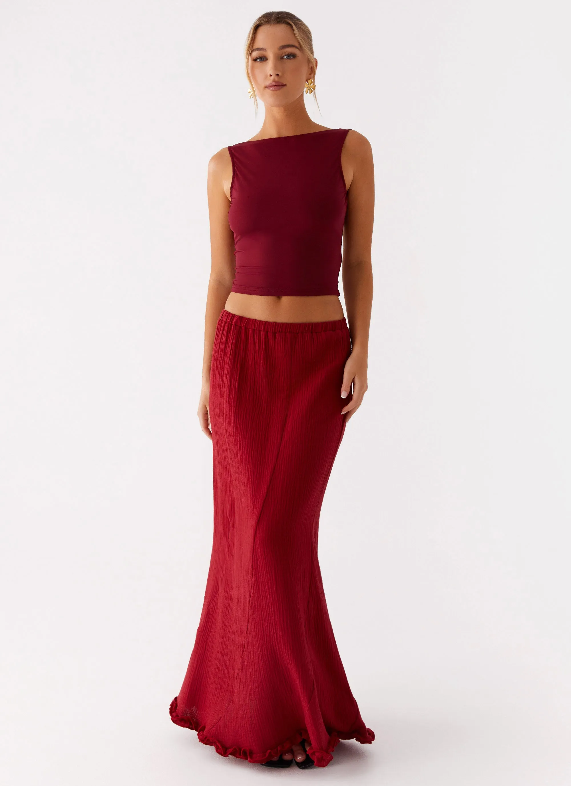 Chamberlain Maxi Skirt - Rhubarb