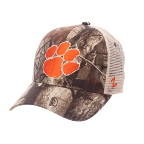 Clemson Tigers Zephyr Next Camo Mesh Adj. Snapback Staple Trucker Hat Cap