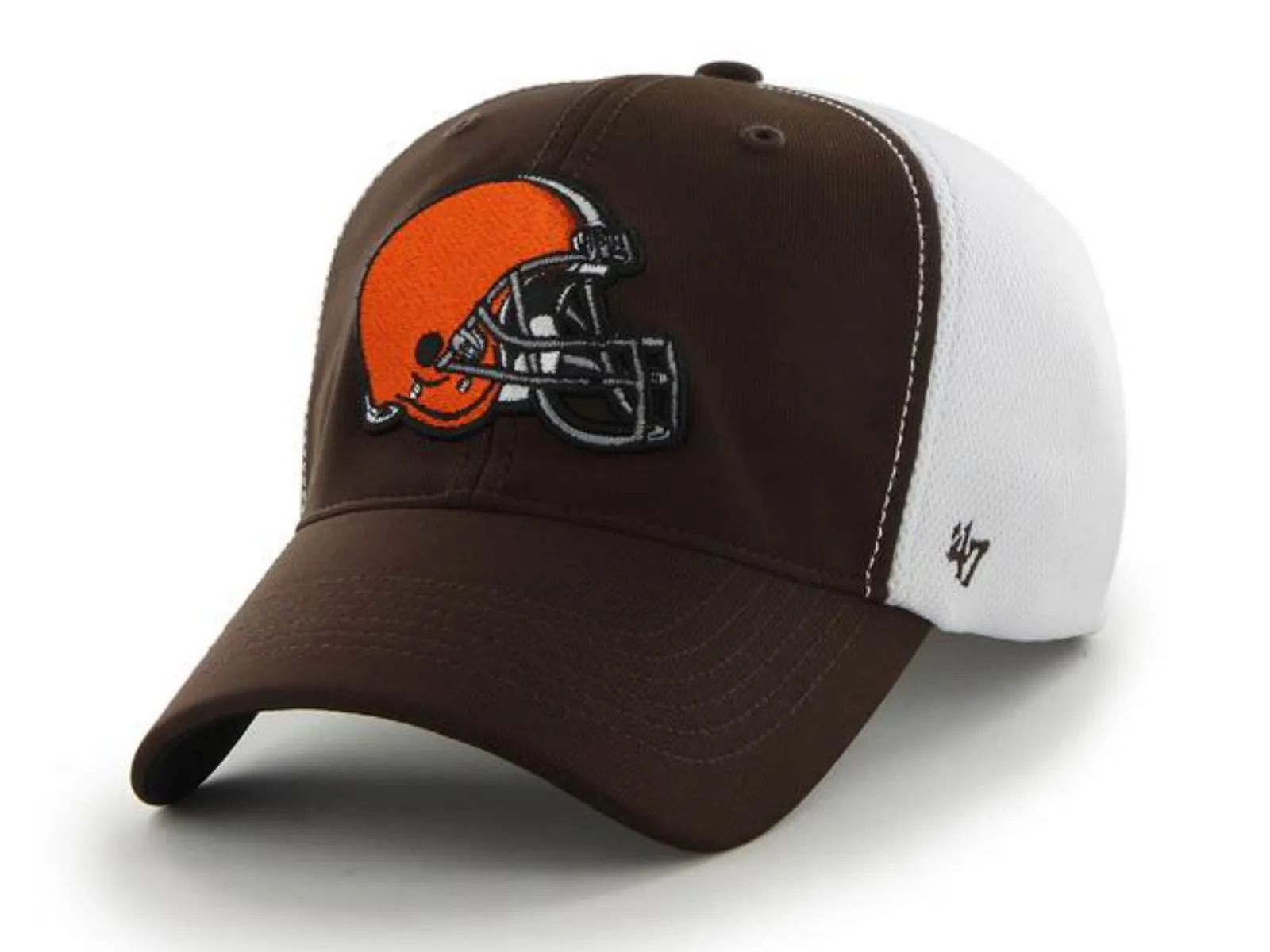 Cleveland Browns 47 Brand Brown Draft Day Closer Performance Flexfit Hat Cap