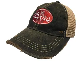 Coors Banquet Brewing Company Retro Brand Vintage Mesh Beer Brown Adj Hat Cap