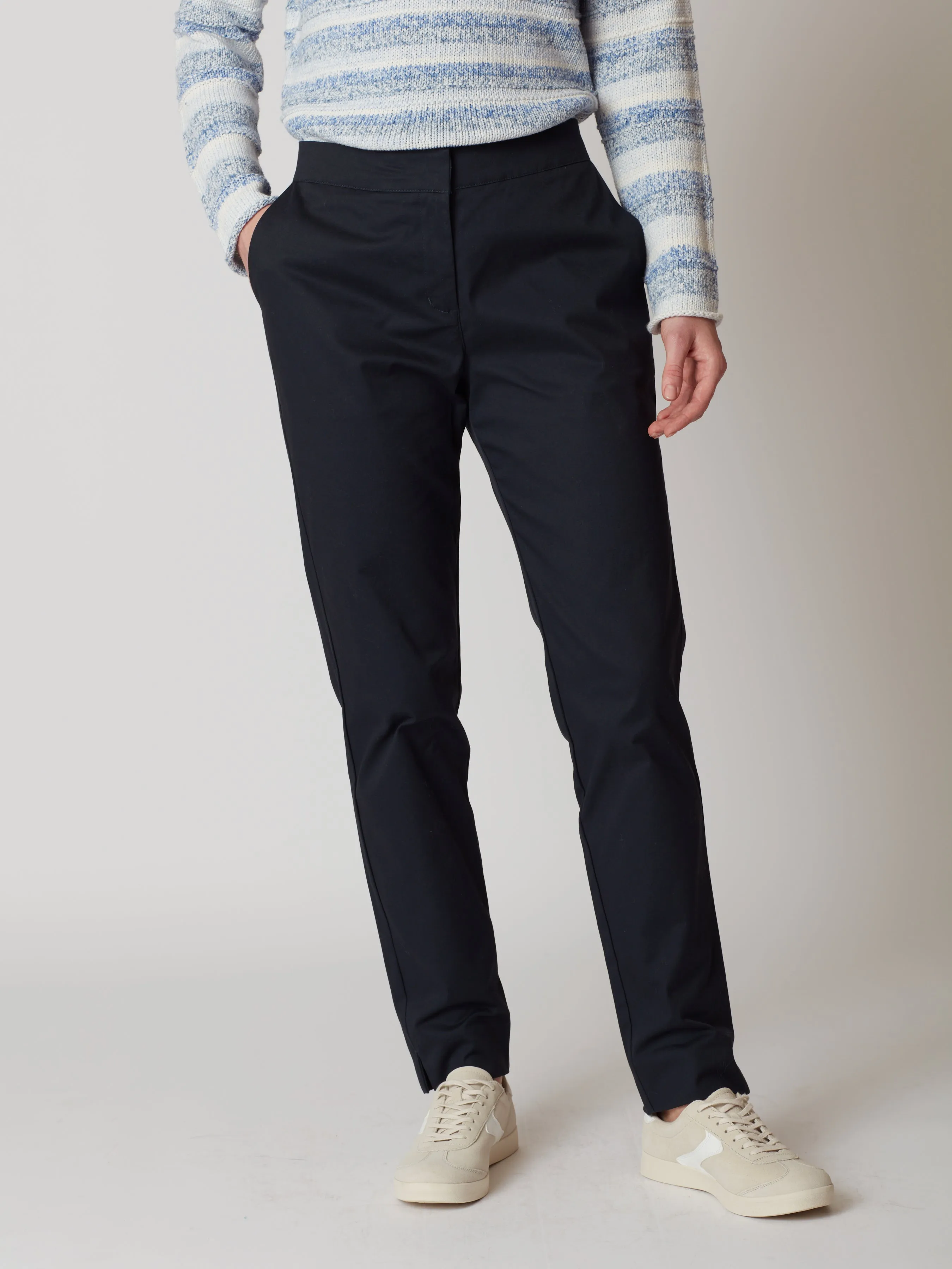 Cotton Straight Leg Trousers