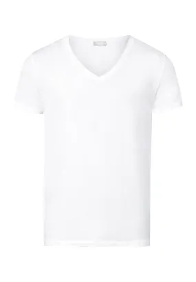 Cotton Superior Egyptian Cotton V-Neck Fitted T-Shirt | White 73089-101