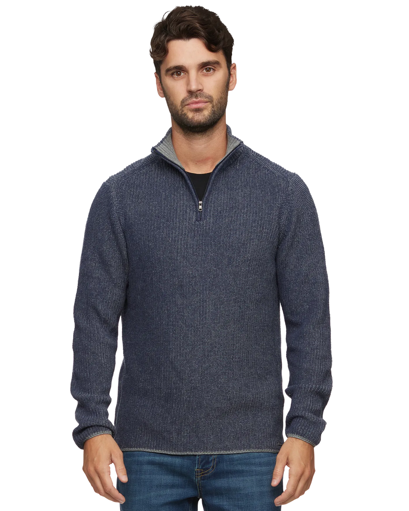 COURTLAND TEXTURED 1/4-ZIP SWEATER