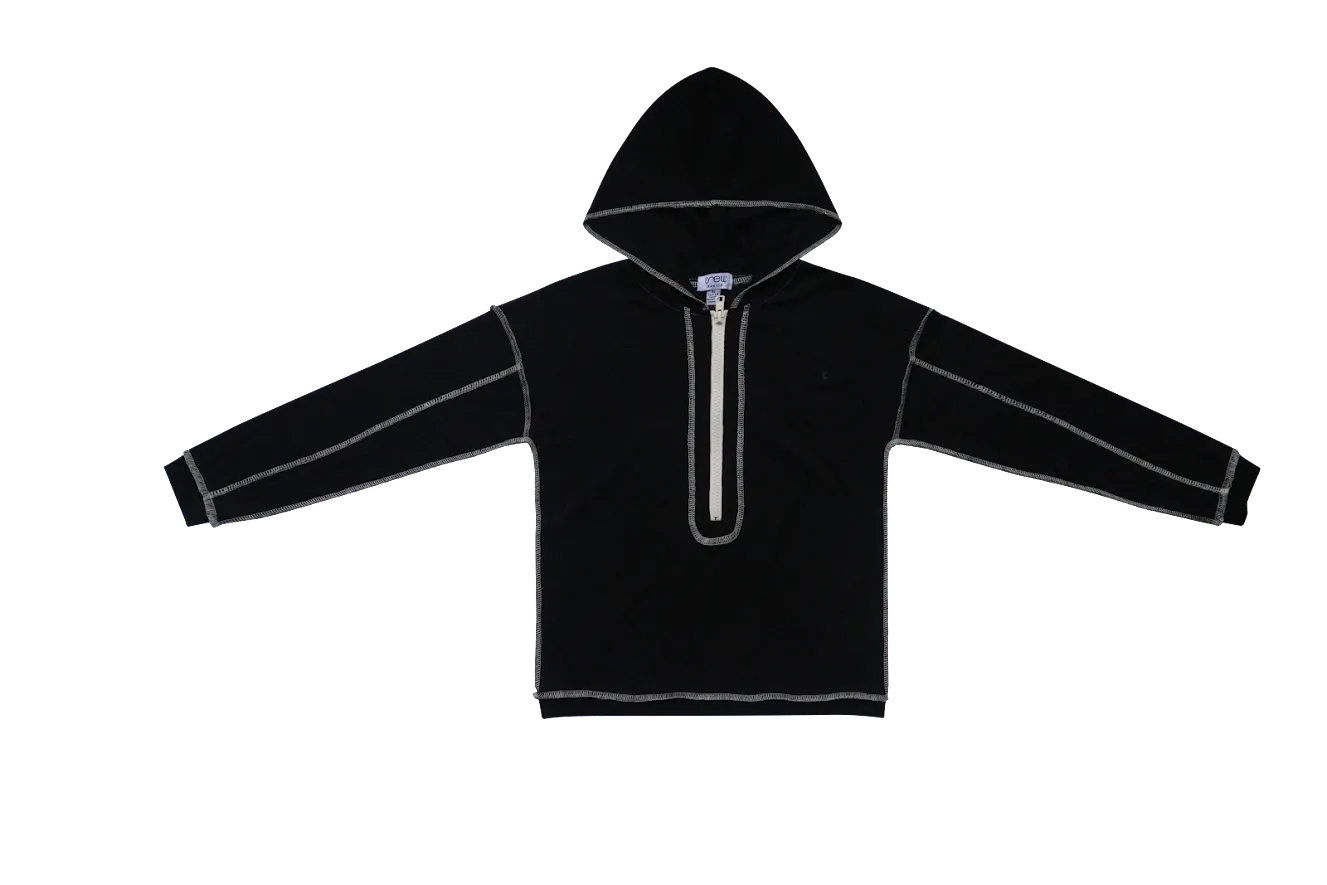 Crew Kids Black Textured Hoodie Maxi Set