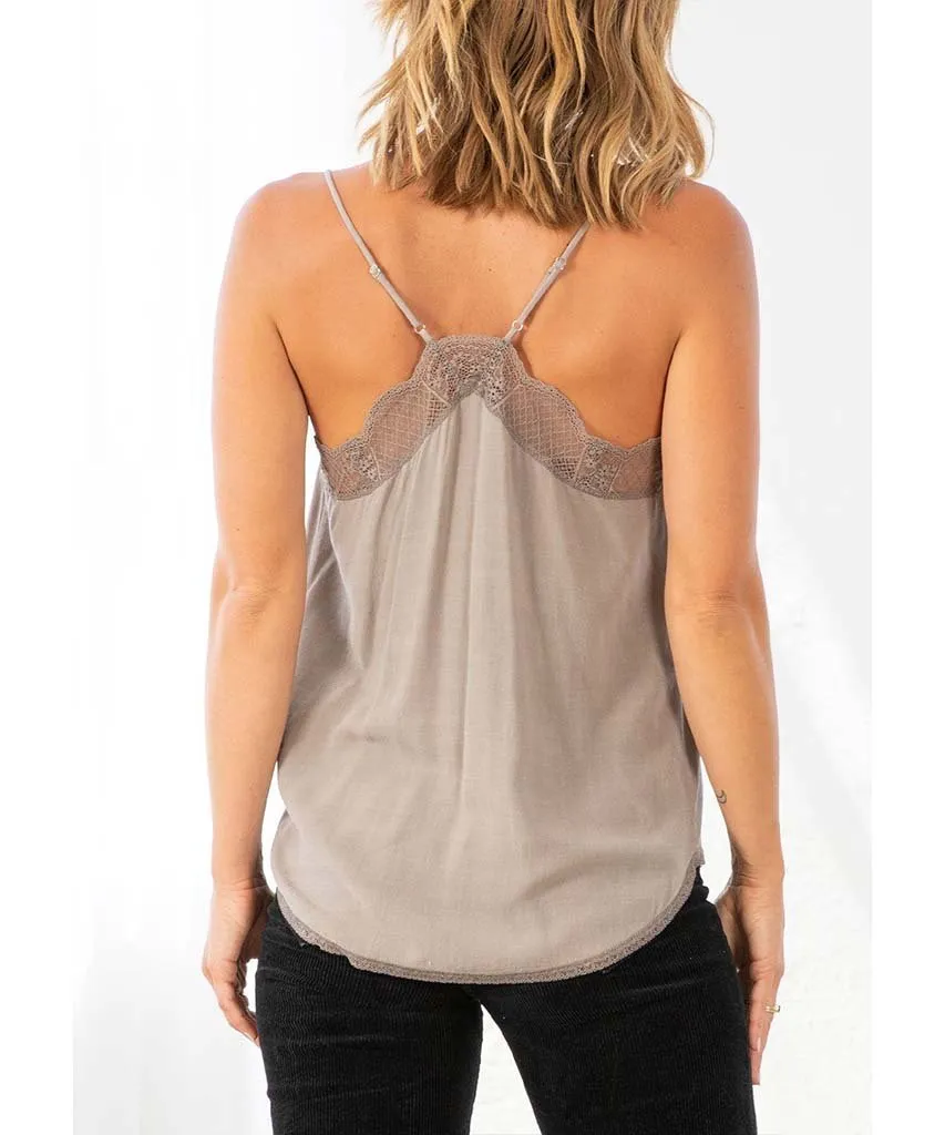 Deja Vu Lace Cami Latte