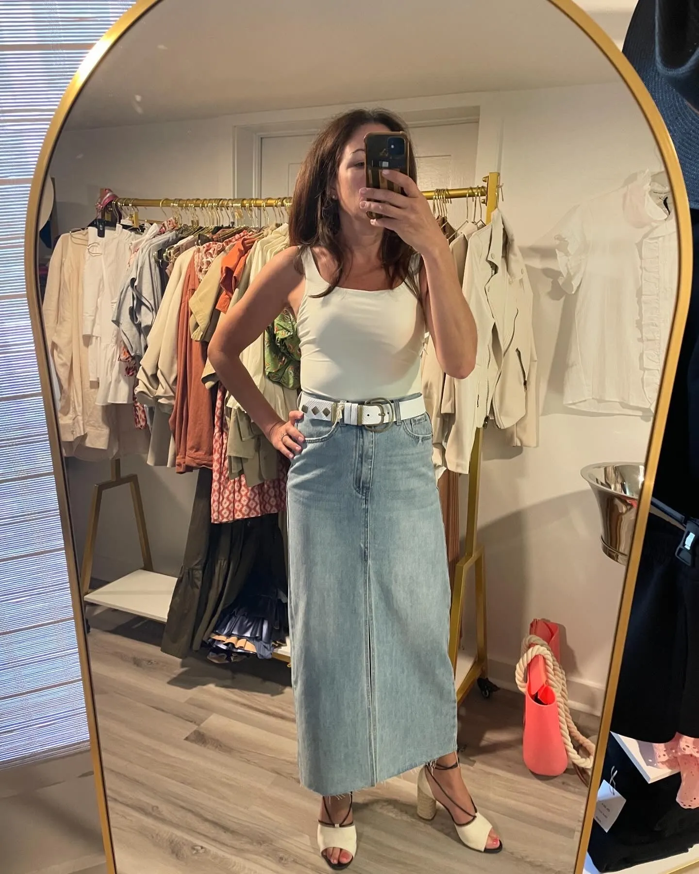 Denim Maxi Skirt