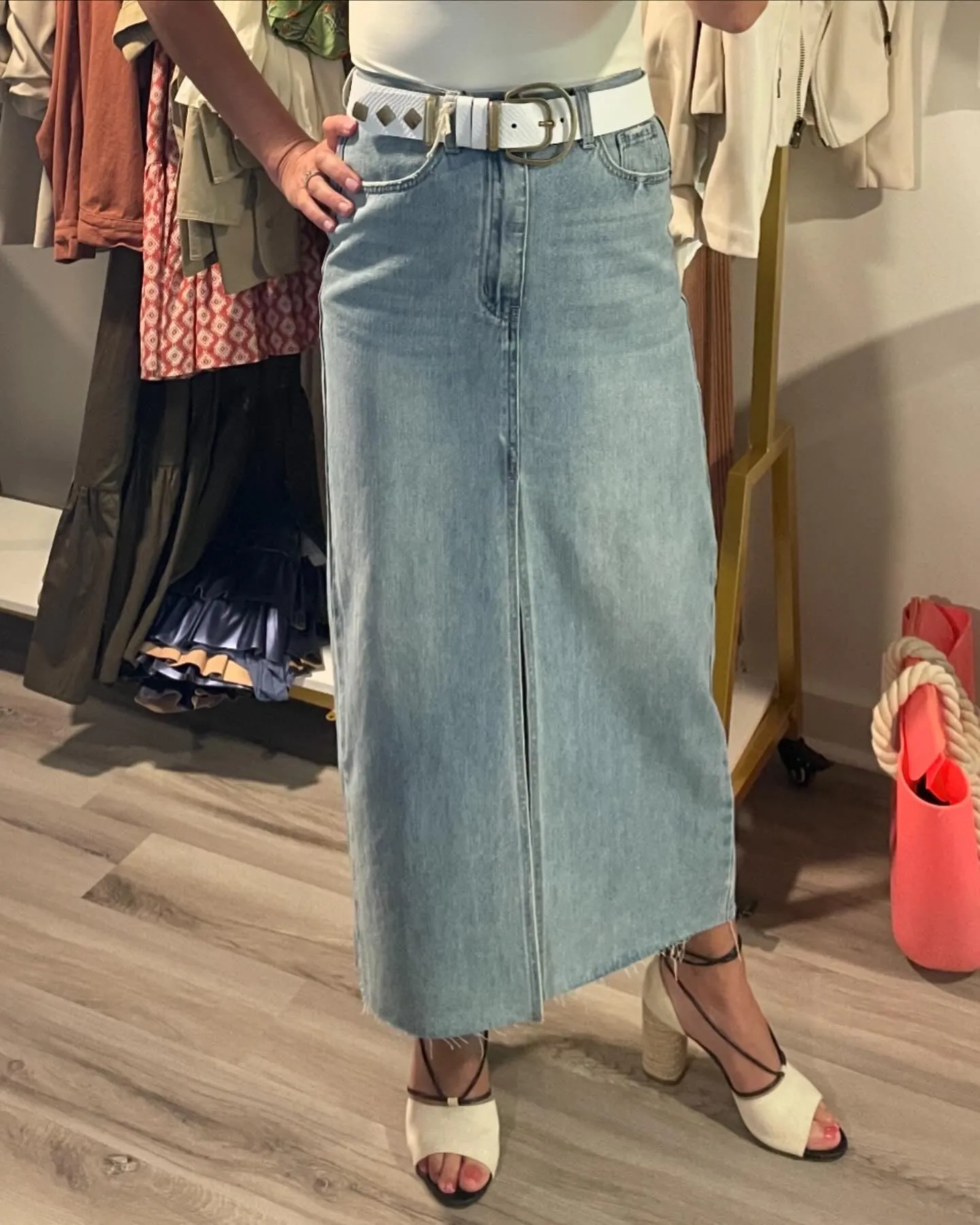 Denim Maxi Skirt