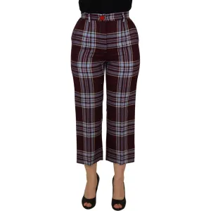 Dolce & Gabbana Elegant High Waist Wool-Blend Trousers