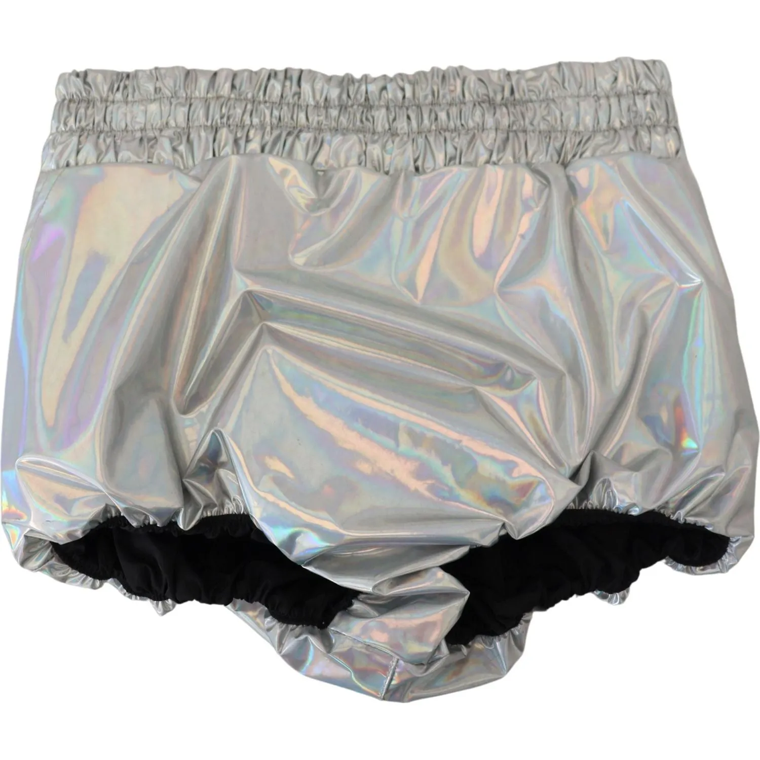 Dolce & Gabbana Elevated Elegance Silver High Waist Shorts