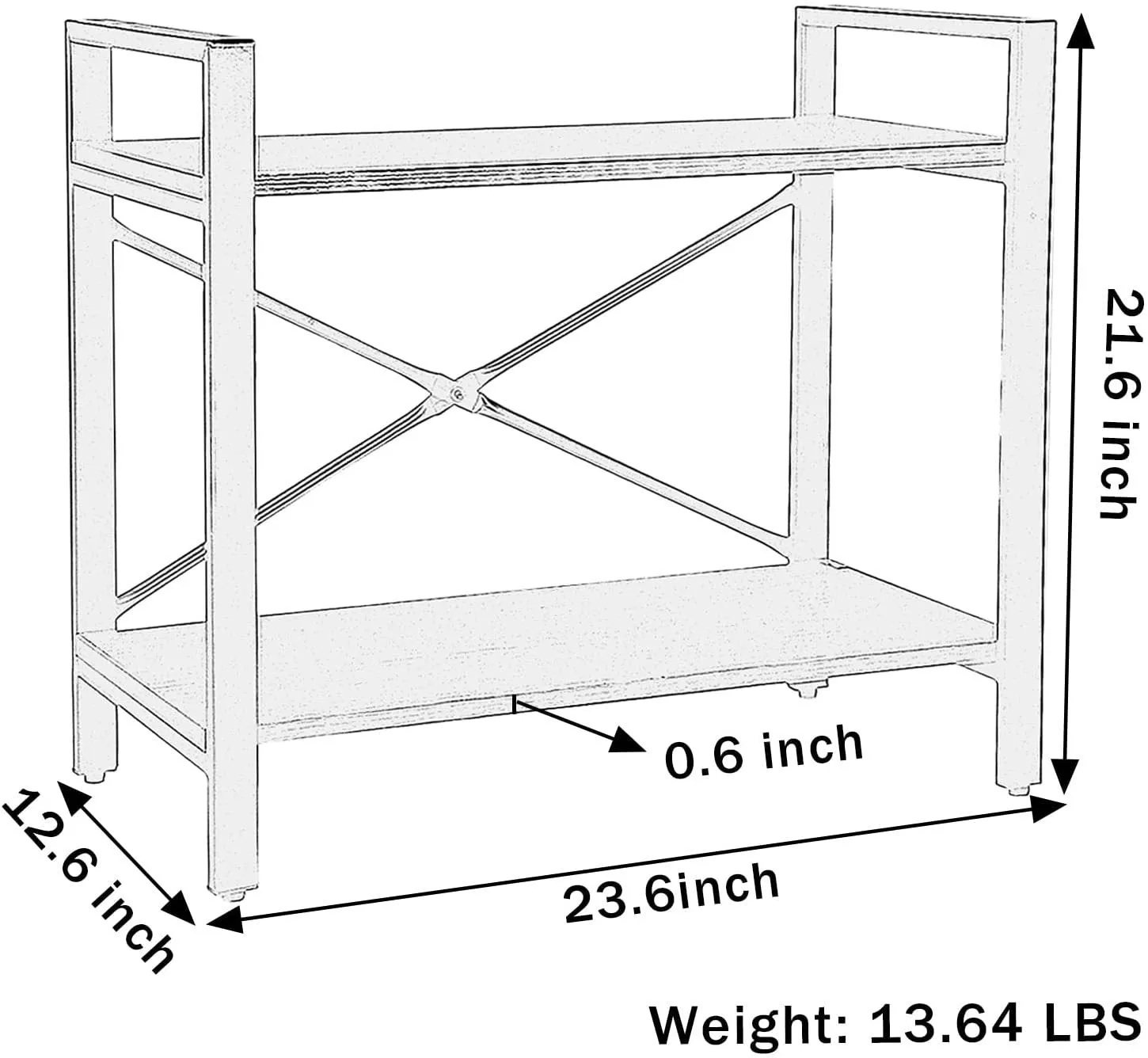 Double Layer Bookshelf