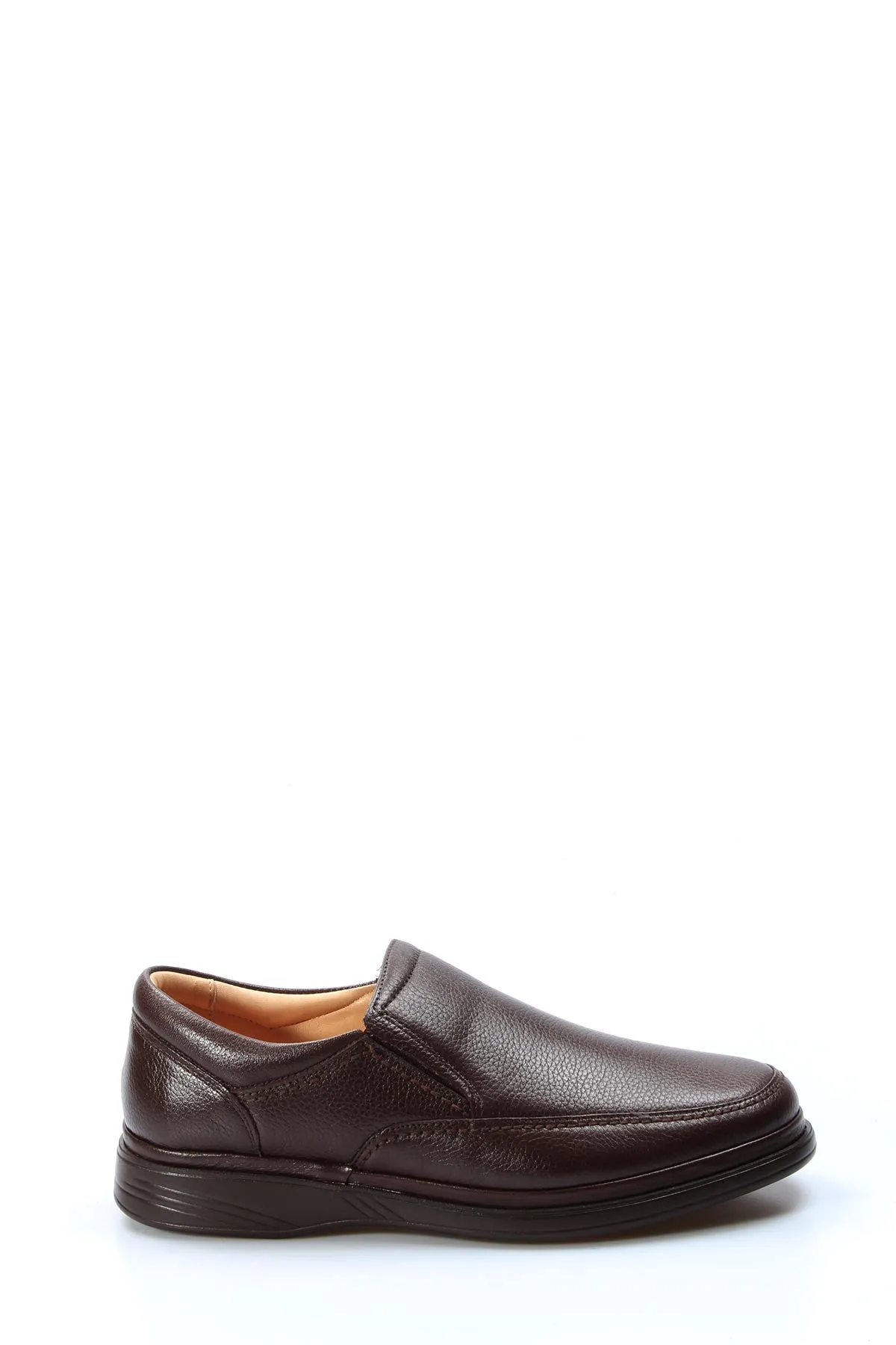 Elegant Men's Brown Leather Slip-On Loafers - Wessi