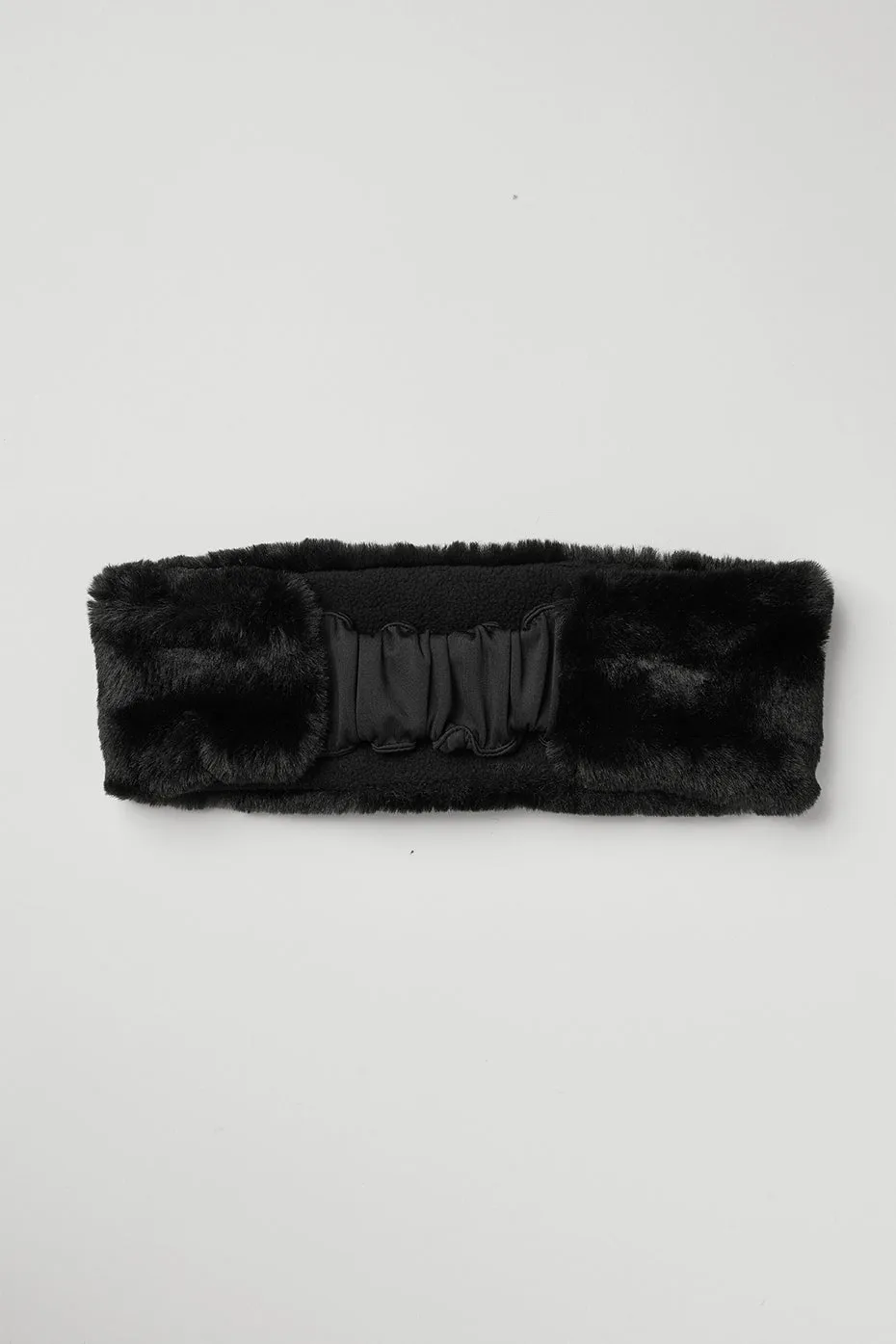 Faux Fur Ear Warmers - Black