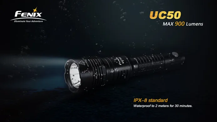 Fenix UC50 CREE XM-L2 U2 900 Lumen Rechargeable LED Flashlight