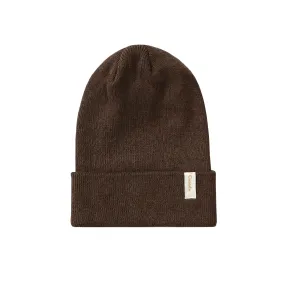 Fine Ribbed Cotton Toque Brown