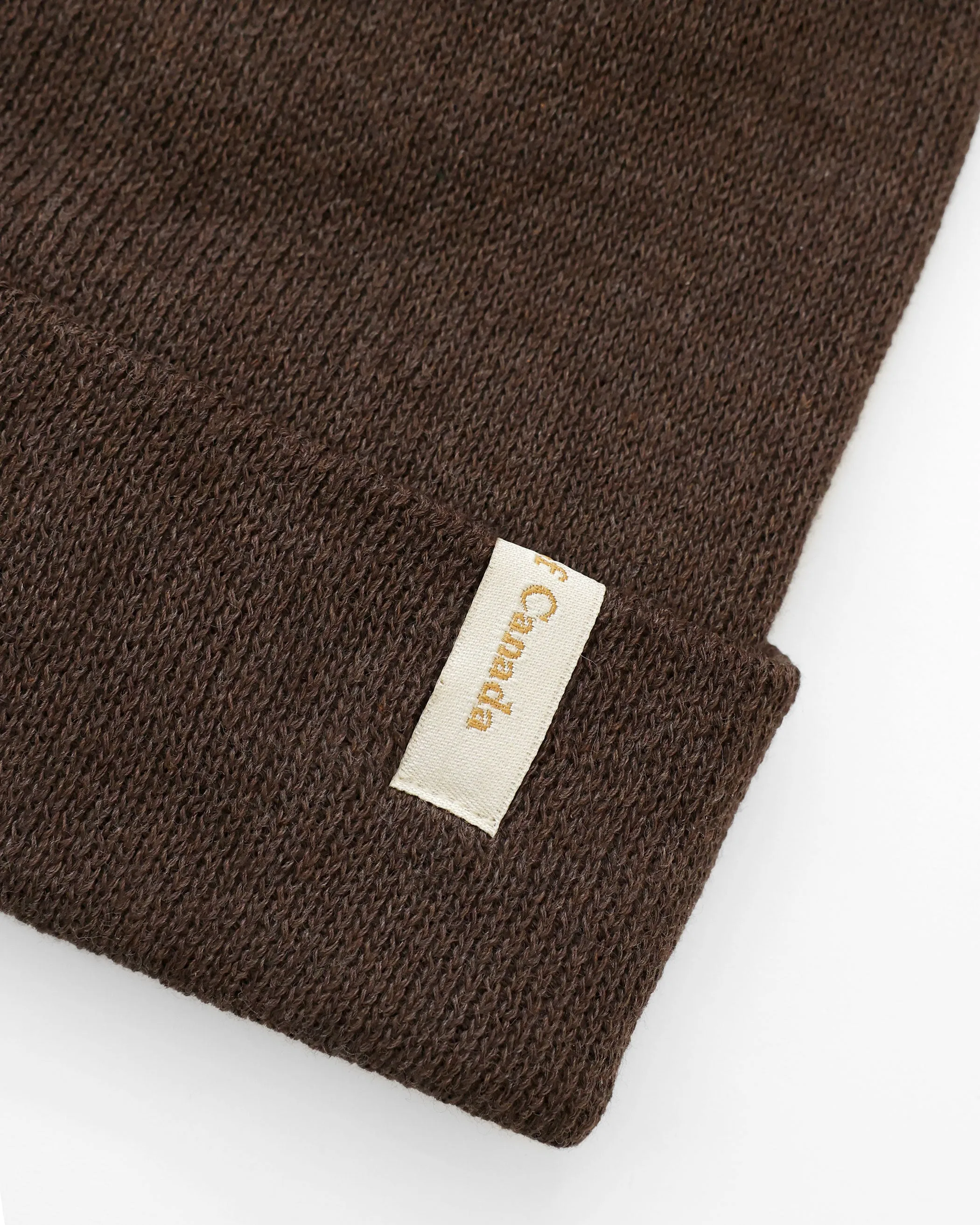 Fine Ribbed Cotton Toque Brown