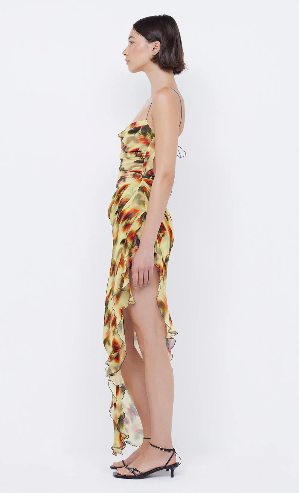 FIORE ASYM MAXI DRESS - CITRUS ROSE