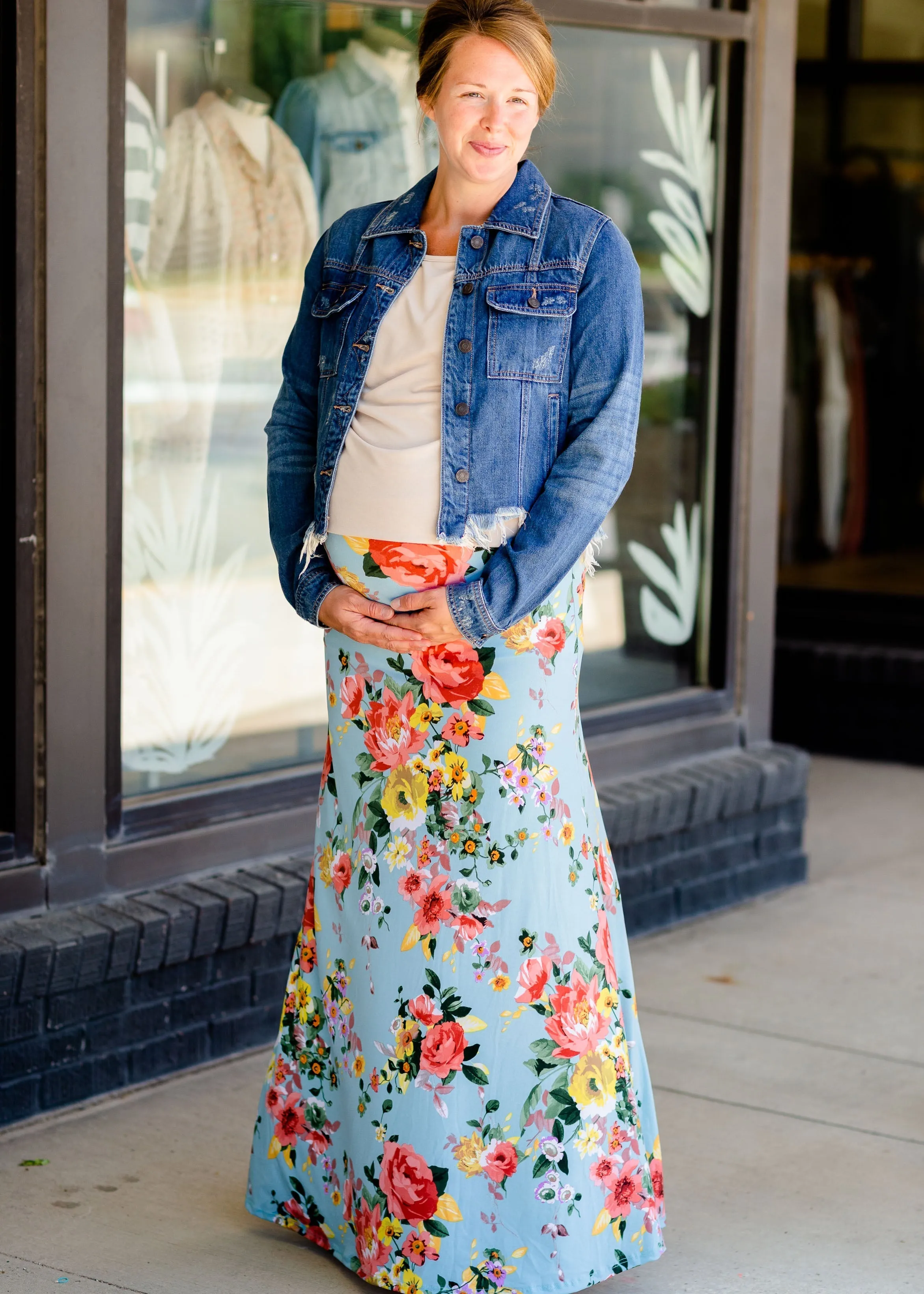 Floral Print Maxi Skirt